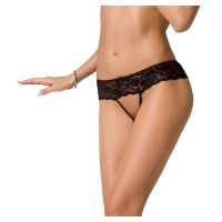 Мереживні стрінги з доступом чорні passion Senia Thong розмір L / XL