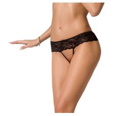 Кружевные стринги с доступом черные Passion Senia Thong размер L/XL
