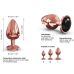 Анальная пробка металлическая золотистая с черным кристаллом Dorcel размер L Анальная пробка металлическая золотистая с черным кристаллом Dorcel размер L