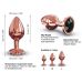 Анальная пробка металлическая золотистая с черным кристаллом Dorcel размер M Анальная пробка металлическая золотистая с черным кристаллом Dorcel размер M