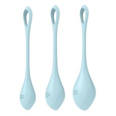Набор вагинальных шариков йони бусин Satisfyer Yoni Power 2 Light Blue, диаметр 2-2,5-3 см, вес 22-44-73 гр