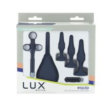 Набор анальных игрушек для новичков черный Lux Active Equip Silicone Anal Training Kit