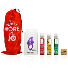 Набір для двох диявольська вишня 3 смакові мастила System JO віброкільце і кубик з позами