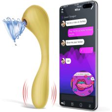 Вакуумный вагинально клиторальный стимулятор Magic Motion Bobi желтый управление с телефона