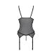 Корсет эротический черный Passion Christa Corset XXL/XXXL с подвязками и ажурным лифом, стринги в комплекте  Корсет эротический черный Passion Christa Corset XXL/XXXL с подвязками и ажурным лифом, стринги в комплекте