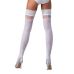 Панчохи Білі на ажурній Силіконовій резинці з квітковим орнаментом Passion ST121 1/2