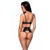 Комплект нижнего белья из эко-кожи черный Passion Tamaris Set S/M бюстгальтер и трусики с перфорацией Комплект нижнего белья из эко-кожи черный Passion Tamaris Set S/M бюстгальтер и трусики с перфорацией