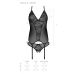 Корсет эротический черный Passion Ursula Corset XXL/XXXL с пажами, трусики с ажурным декором и открытым шагом Корсет эротический черный Passion Ursula Corset XXL/XXXL с пажами, трусики с ажурным декором и открытым шагом