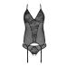 Корсет эротический черный Passion Ursula Corset XXL/XXXL с пажами, трусики с ажурным декором и открытым шагом Корсет эротический черный Passion Ursula Corset XXL/XXXL с пажами, трусики с ажурным декором и открытым шагом