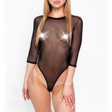 Сексуальное прозрачное боди сетка Sheril с рукавами Art of Sex Sheril черный L-2XL