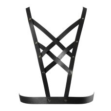 Портупея женская на грудь черная Bijoux Indiscrets MAZE Cross Cleavage Harness