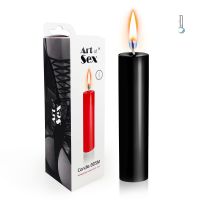 Черная свеча низкотемпературная восковая для ролевых игр Art of Sex size M 15 см