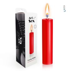 Красная свеча низкотемпературная восковая для игр с воском Art of Sex size M 15 см