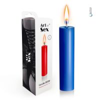 Синяя свеча низкотемпературная восковая для ролевых игр Art of Sex size M 15 см
