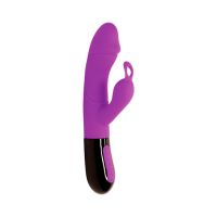 Вибратор кролик для стимуляции точки G и клитора с петелькой для пальца фиолетовый Adrien Lastic Ares