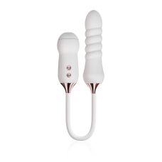 Пульсатор силиконовый для пар с вакуумным стимулятором клитора белый Kistoy Cathy