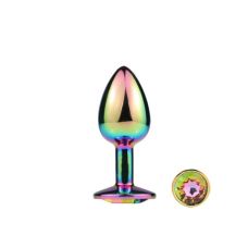 Металева анальна пробка зі стразом хамелеон MAI Attraction Toys