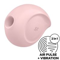 Вакуумный мини стимулятор для клитора с вибрацией и пульсацией розовый Satisfyer Sugar Rush