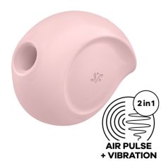Вакуумный мини стимулятор для клитора с вибрацией и пульсацией розовый Satisfyer Sugar Rush