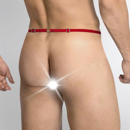 Трусы мужские XS-2XL с анальной пробкой красного цвета S Art of Sex Joni plug panties