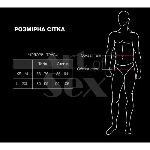 Трусы мужские XS-2XL с анальной пробкой M черного цвета Art of Sex Joni plug panties