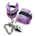 Наручники з металевою анальною пробкою Art Of Sex Handcuffs with Metal Anal Plug size M Purple Наручники з металевою анальною пробкою Art Of Sex Handcuffs with Metal Anal Plug size M Purple