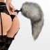 Силіконова анальна пробка з хвостом з натурального хутра Art of Sex size M Artctic fox Силіконова анальна пробка з хвостом з натурального хутра Art of Sex size M Artctic fox