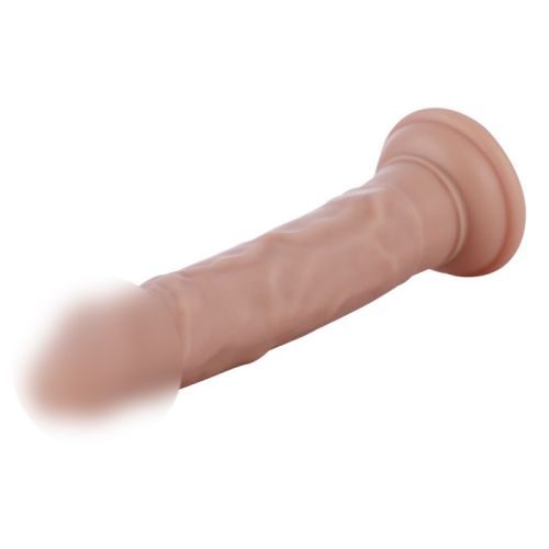 Фаллоимитатор реалистичный телесного цвета Насадка для секс машин Hismith Flexible Dildo длина 190 мм