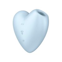 Вакуумный стимулятор для клитора голубого цвета Satisfyer Cutie Heart