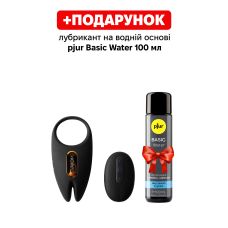 Эрекционное виброкольцо с пультом ДУ черного цвета Svakom Winni 2