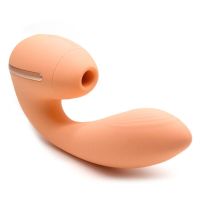 Вакуумный клиторальный стимулятор оранжевого цвета KissToy Tina Mini
