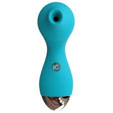 Вакуумный клиторальный стимулятор голубого цвета KissToy Polly