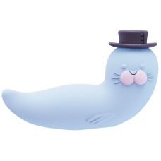 Вакуумний кліторальний стимулятор у вигляді грайливого морського котика блакитного кольору CuteVibe Franky