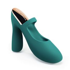 Вибратор клиторальный в виде шикарной туфельки зеленого цвета Knight Jenay ICE & FIRE