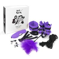 Набор БДСМ 9 предметов фиолетового цвета Art of Sex BDSM Set