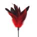 Щекоталка для эротических игр с пером молодого петуха красного цвета Art of Sex Feather Paddle
