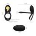 Эрекционное виброкольцо с дополнительной стимуляцией вагины и пениса черного цвета Zalo BAYEK 