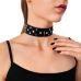 Нашийник із заклепками та стразами чорного кольору Art of Sex Jenna Collar