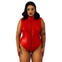 Комбидресс для женщин с молнией на все тело красного цвета размер XL D&A  Дерзкая Стелла