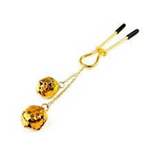 Зажим для клитора с бубенцами золотистого цвета Art of Sex Beverly