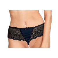 Сексуальні трусики з перлами чорного кольору розмір L 2XL Art of Sex Lina