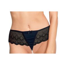 Сексуальные трусики с жемчугом черного цвета размер L 2XL Art of Sex Lina
