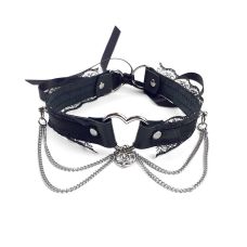 Чокер серце з ланцюгами та кулоном чорного кольору Art of Sex Karen