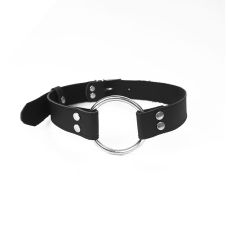 Кляп металлическое кольцо черного цвета Art of Sex