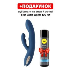 Вібратор із відростком для клітора синього кольору Svakom Aylin