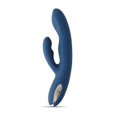 Вибратор с отростком для клитора синего цвета Svakom Aylin 