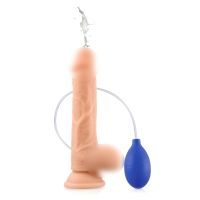 Фалоімітатор реалістичний що кінчає на присосці тілесного кольору Real Body Cum Kane SO7001