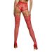 Еротичні колготки бодістокінг червоного кольору Passion Eco S004