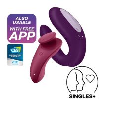 Наборы секс игрушек для пары Вибратор для пар фиолетового цвета и Вибротрусики красного цвета Satisfyer Partner Box 1 