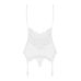 Еротичний корсет із стрінгами в комплекті білого кольору Obsessive 810 COR 2 розмір L XL